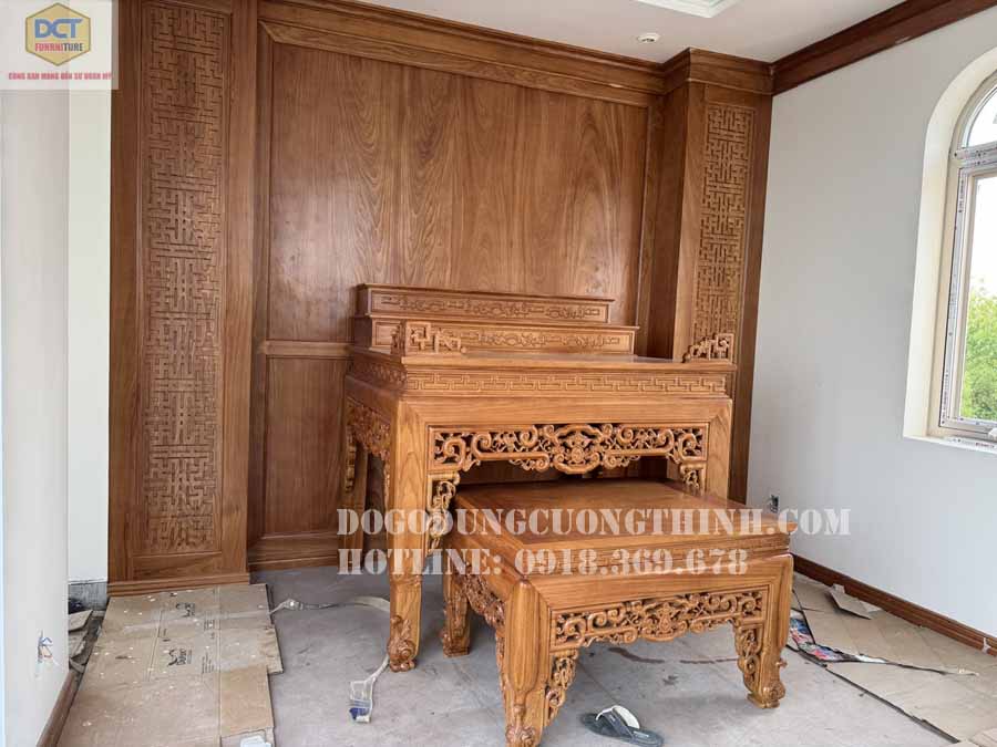Thi công nội thất phòng thờ